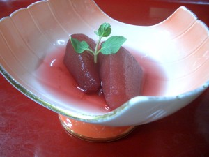 ラフランスのワイン煮